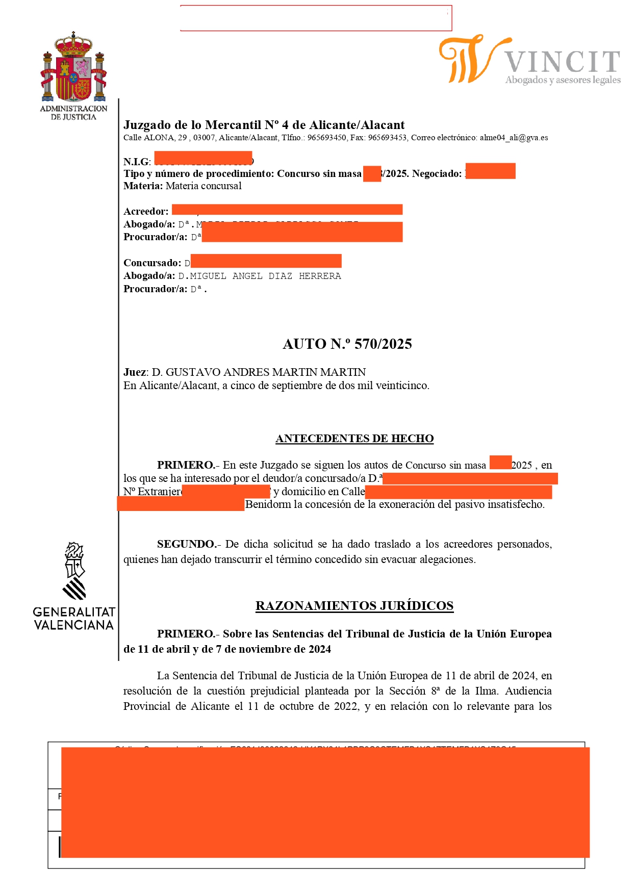 Auto JM 4 ALC Exoneracion Pasivo Insatisfecho Concurso Persona Fisica BEPI VINCIT Abogados Spt25_page